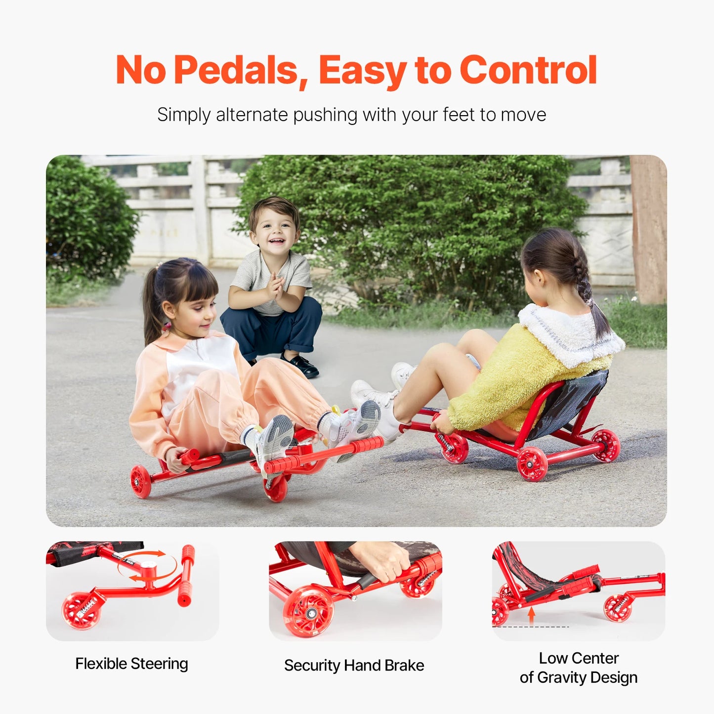 132/198lbs Kids Ride on Scooter