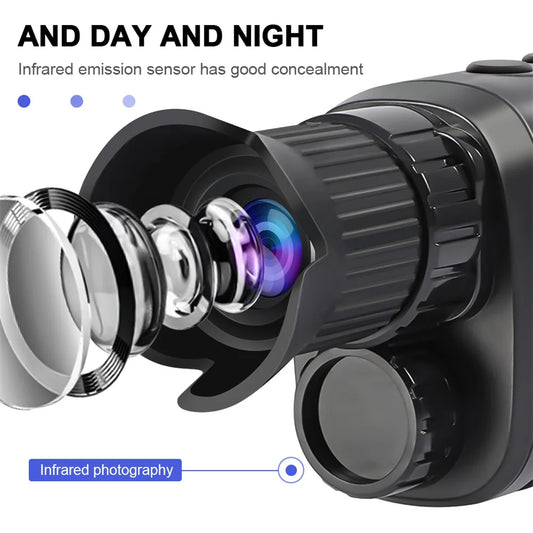 R7 Digital Night Vision Monocular Telescope 5X Zoom Outdoor Full HD Infrared Night Goggles For Hunting Camping Travel