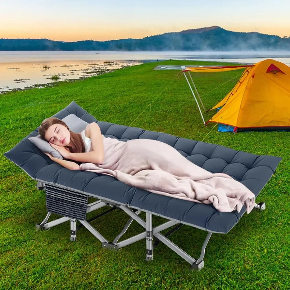 Folding Camping Cot with Mattress,