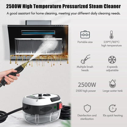 Handheld Steam Cleaner 1500W High Power 6 Speeds