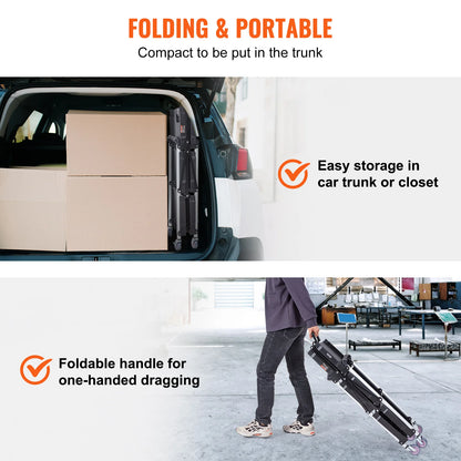 3 Tier Folding Rolling Utility Cart