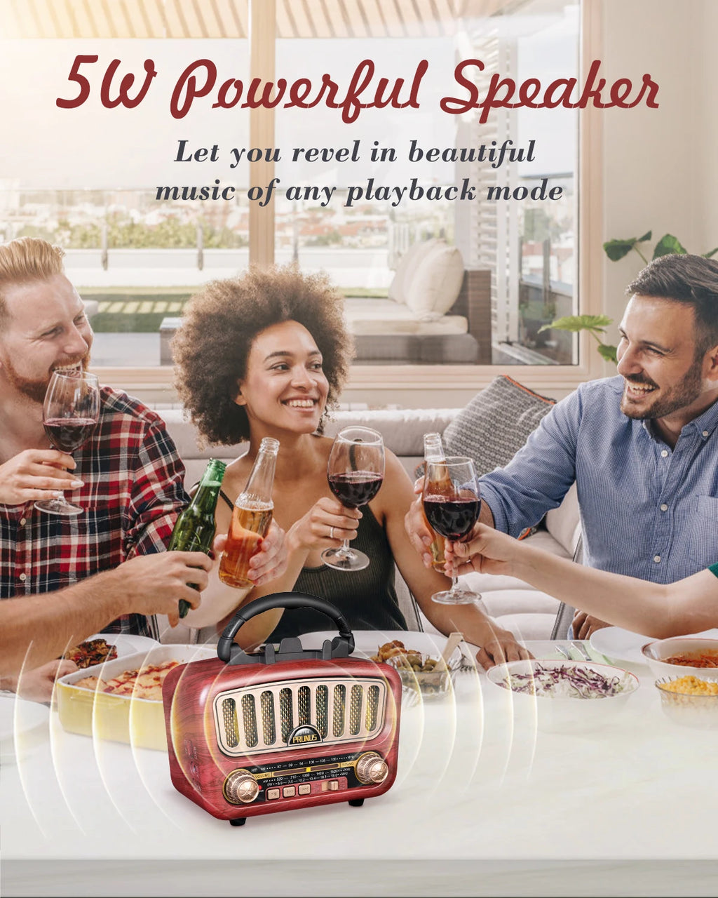 Retro Radio Bluetooth Speaker AM/FM/SW