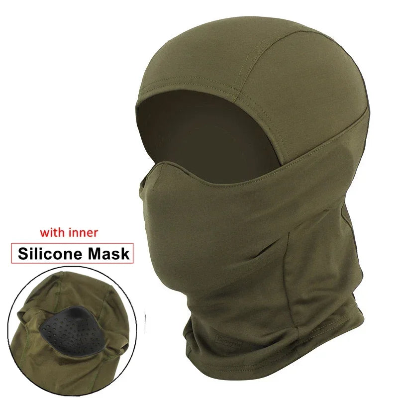 Tactical Mask Outdoor Balaclava Head Hood Silicone