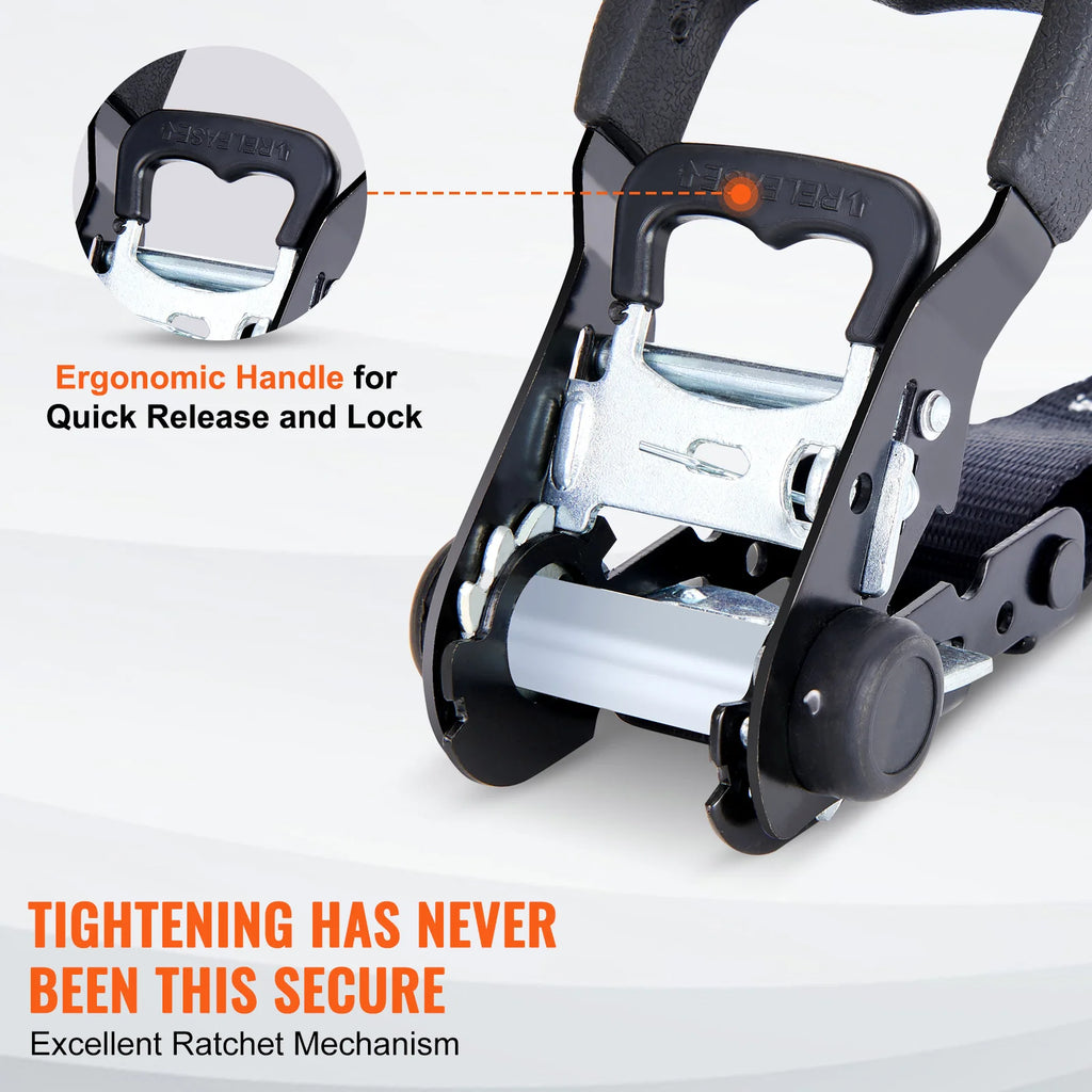 4pcs Trailer Ratchet Tie Down Straps