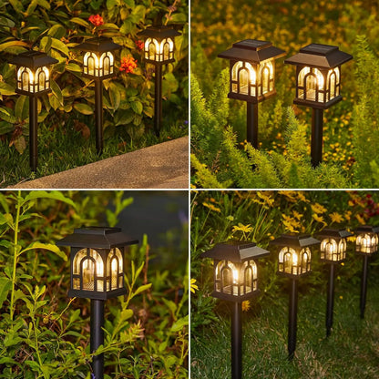 6/10 Pack Solar Pathway Lights Outdoor