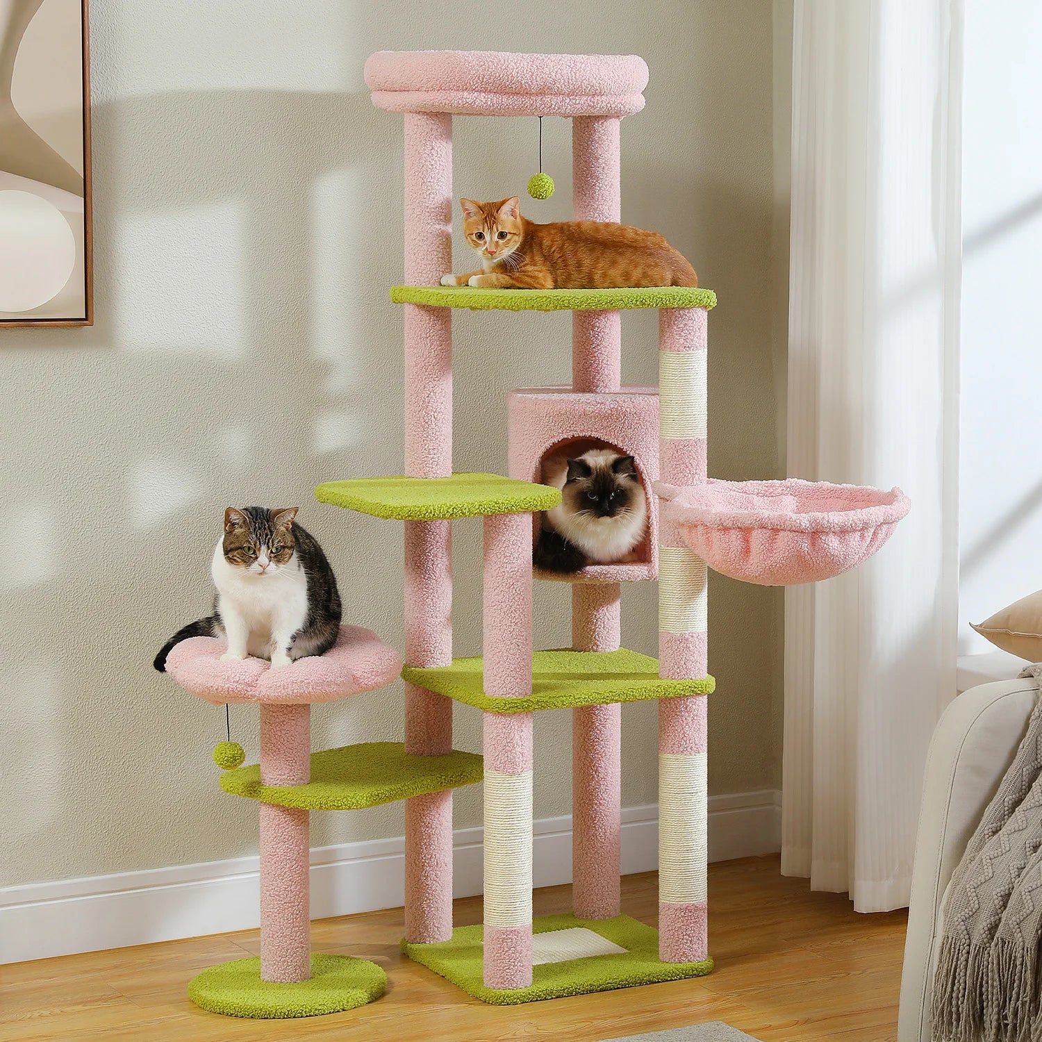 Multi-Level Cat Tree with Scratching Post