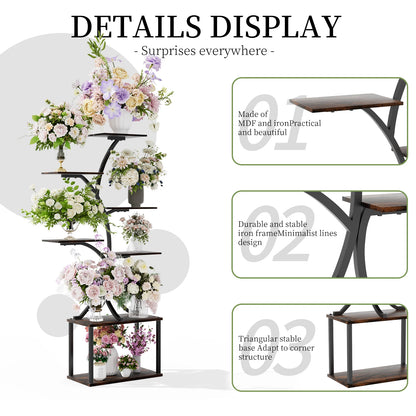 Tree-Shaped Industrial Plant Stand