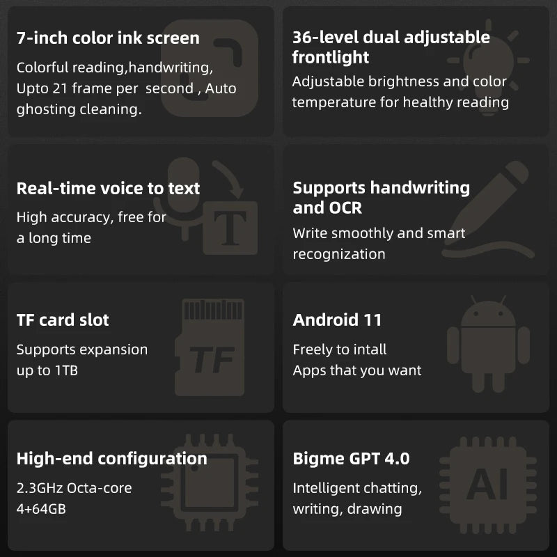 7-inch color screen e-book reader