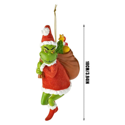 18Pcs 2D Acrylic Christmas Tree Green Monsters
