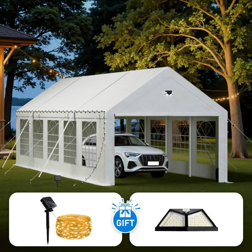 10x30 Carport, Heavy Duty Carport Canopy Garage