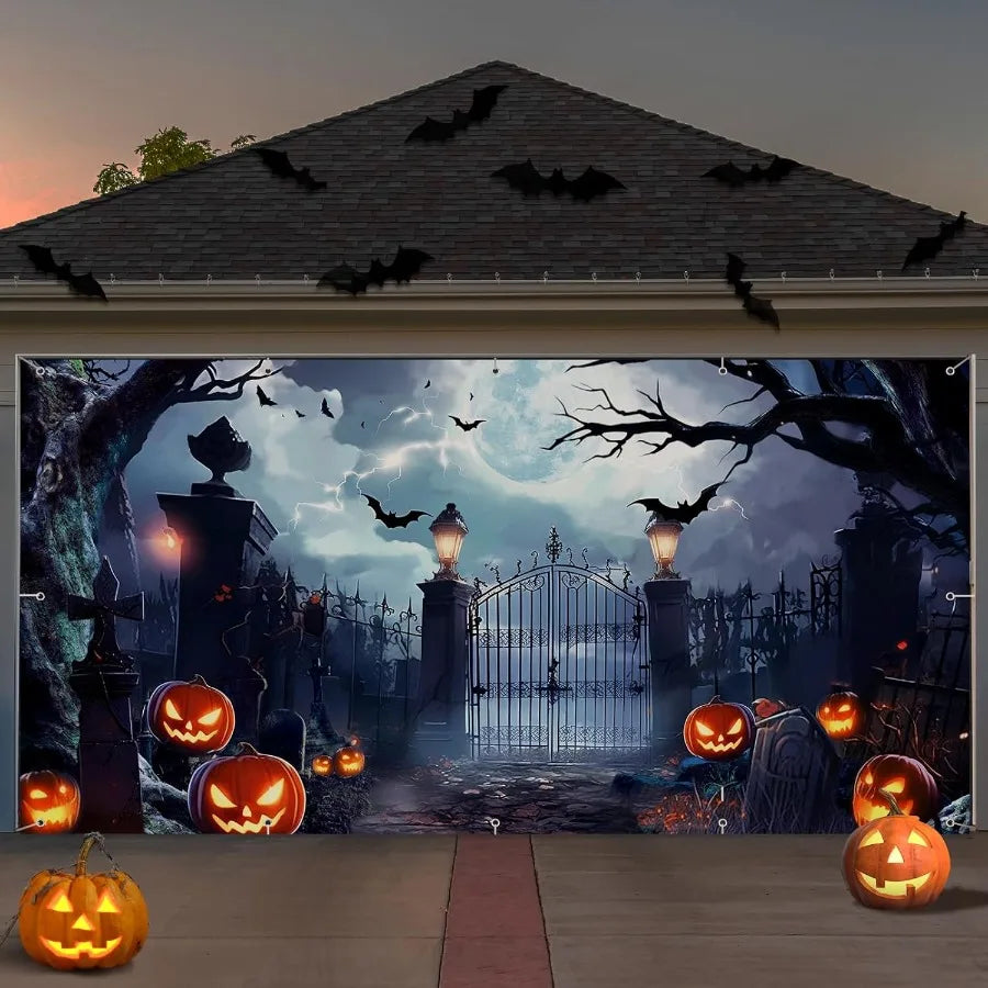 Halloween Garage Door Banner Large