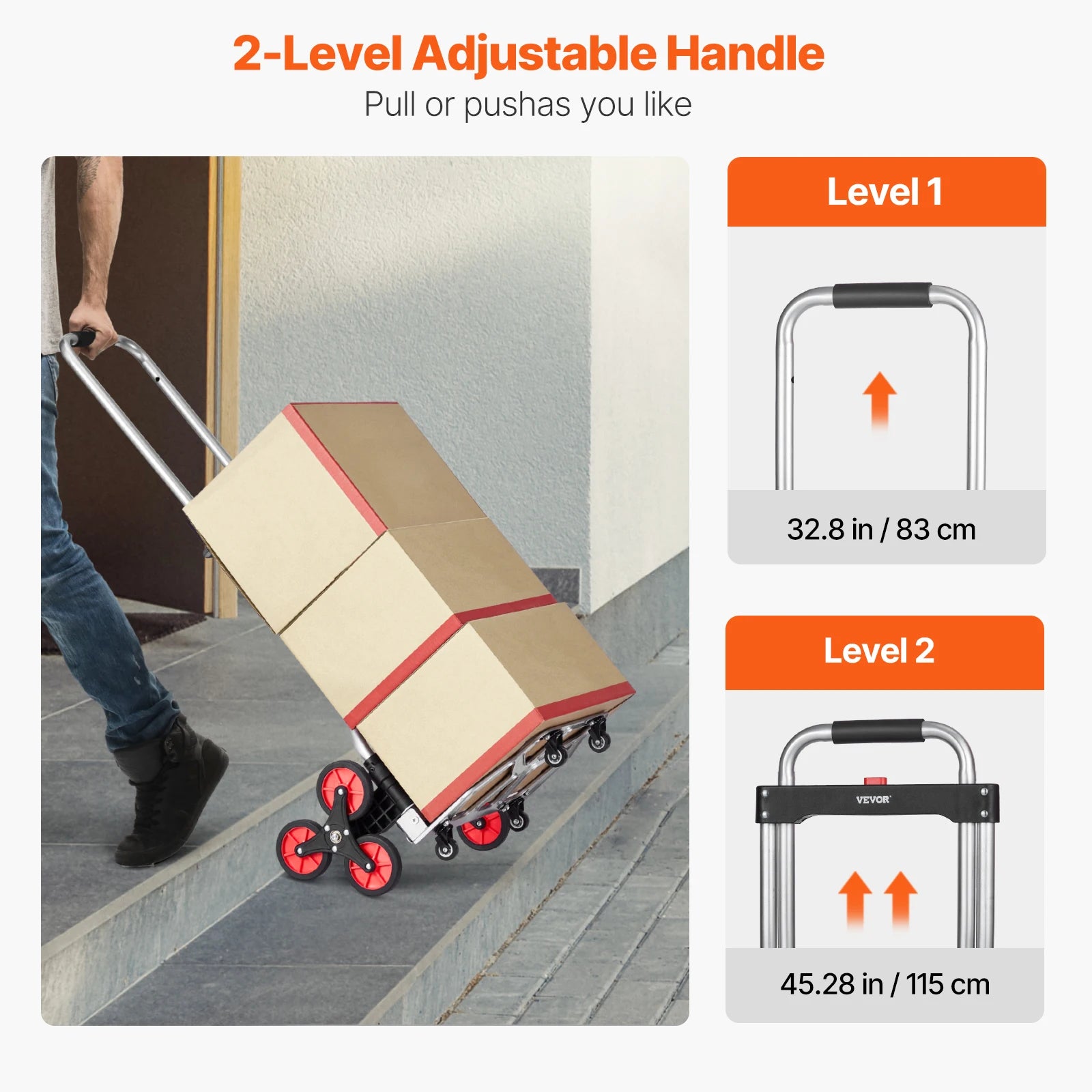 260lbs Folding Hand Truck with Telescoping Handle
