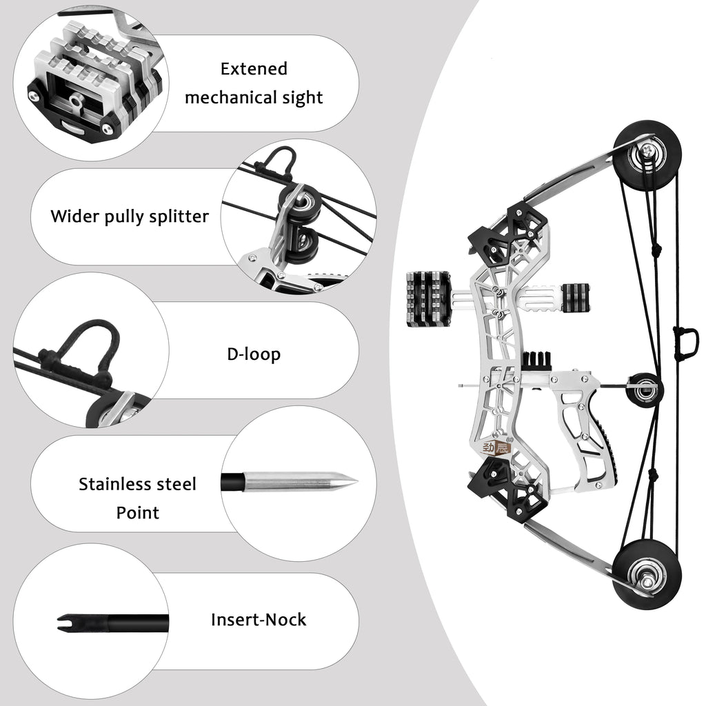 Archery 10.2" Mini Compound Bow and Arrows Set