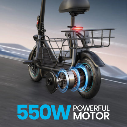 Electric Scooter with Basket for Pet
