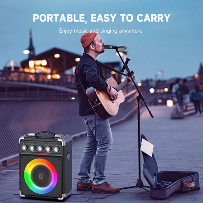 Karaoke Speaker, Bluetooth Speaker with 2 Microphones