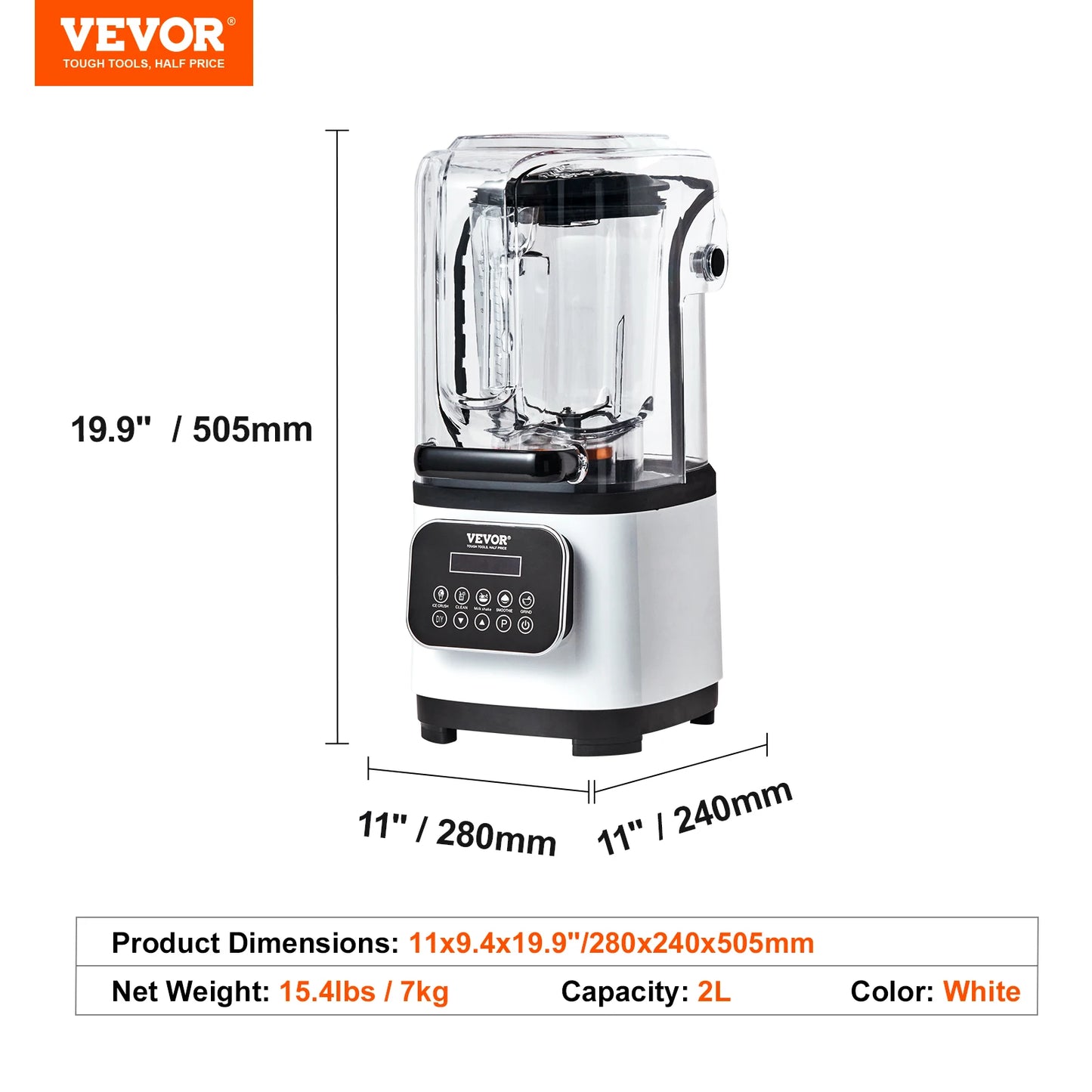 2L Smoothie Blender Commercial Grade
