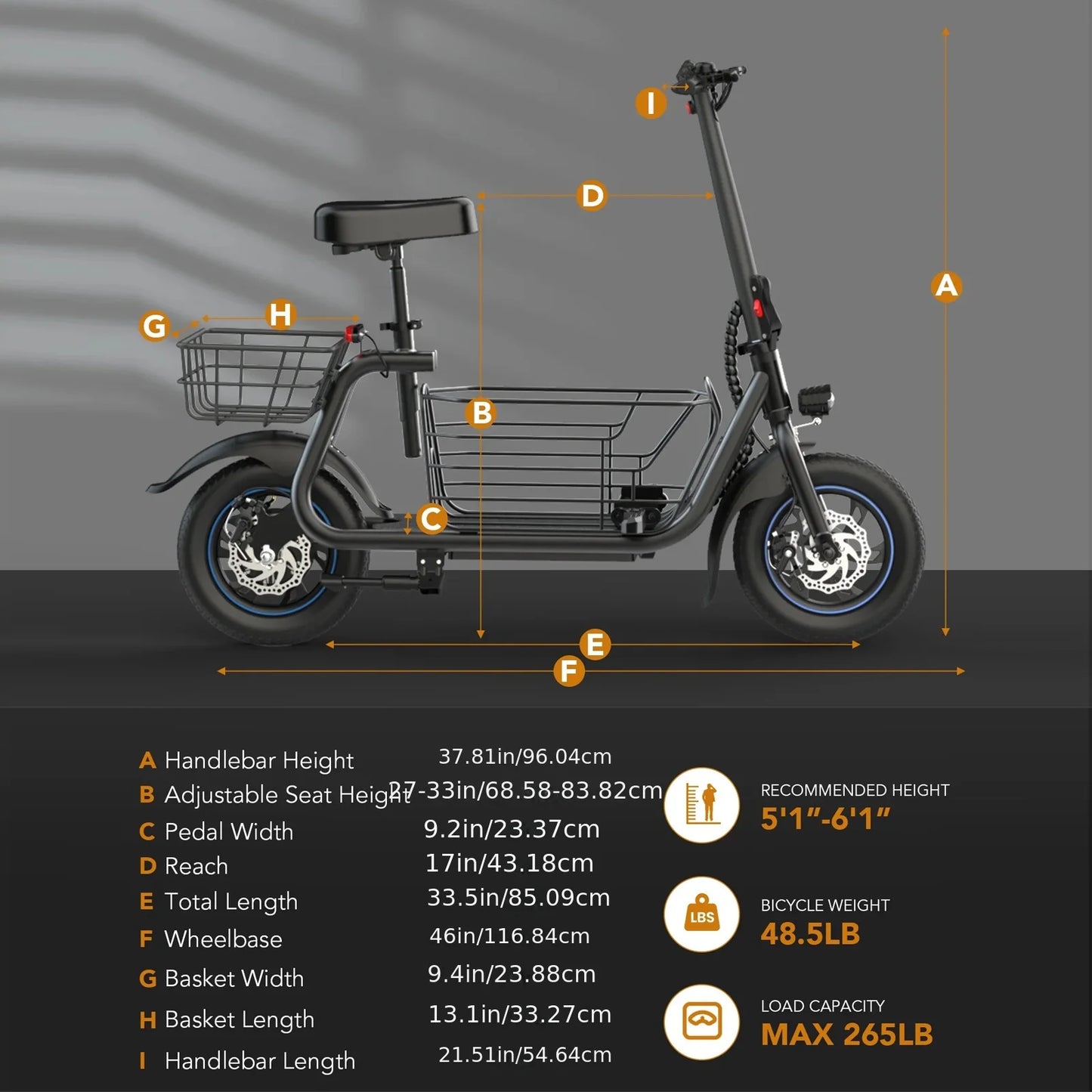 Electric Scooter with Basket for Pet
