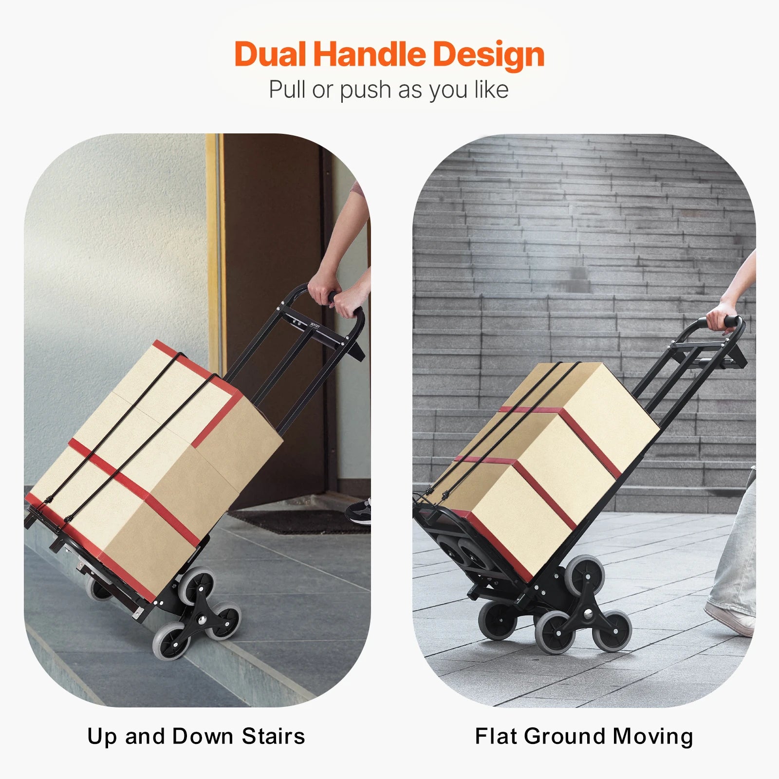 460 lbs Stair Climbing Cart Folding Hand Truck Dolly