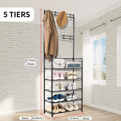 Entryway Coat Rack, Shoe Rack