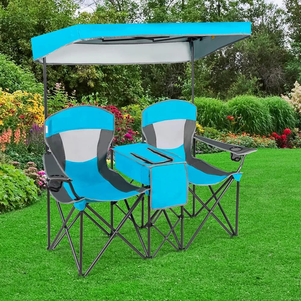 Double Camping Chair with Canopy