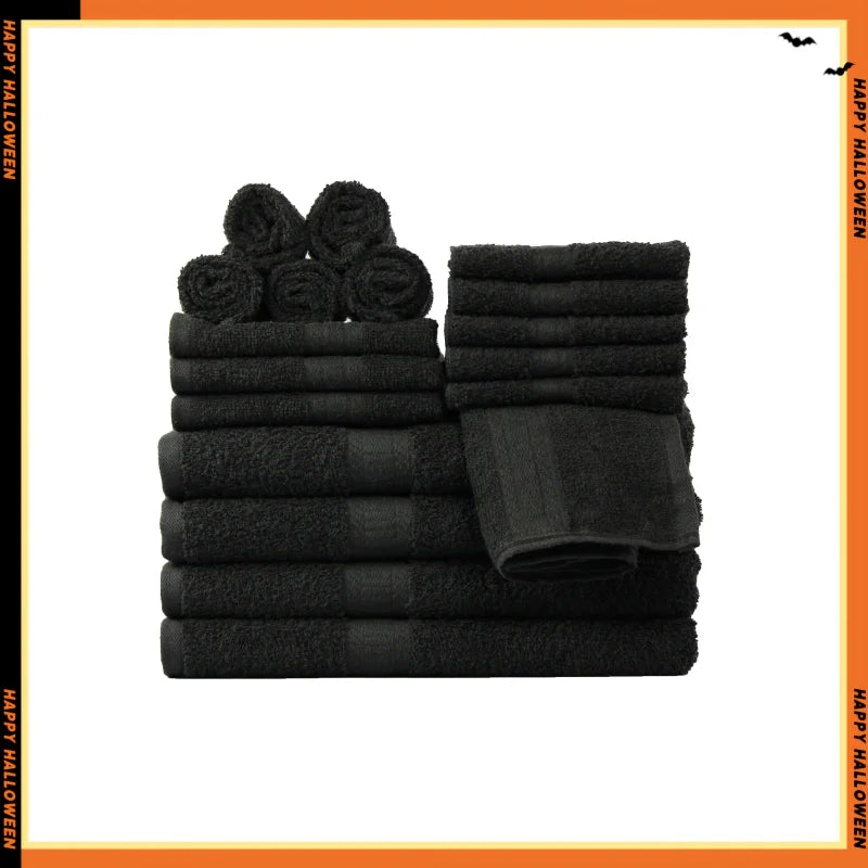 Super Soft and Highly Absorbent Basic Solid Towel Set,Black