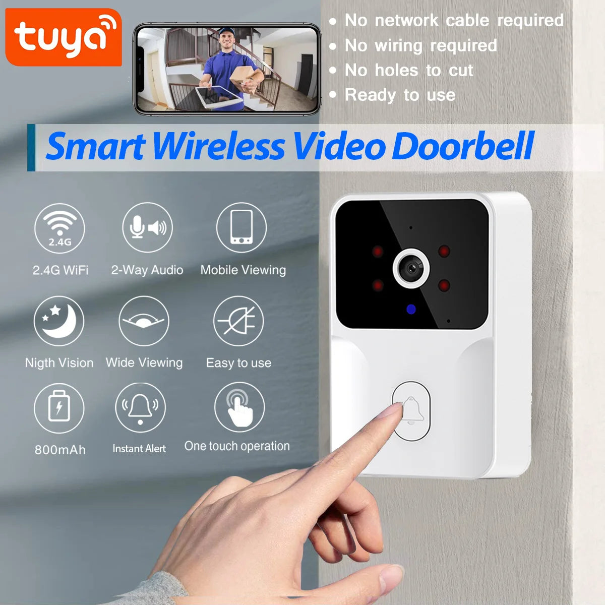 Smart Video Doorbell Camera HD