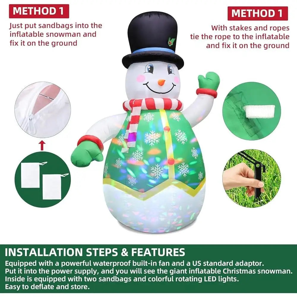 8FT Inflatable Christmas Snowman