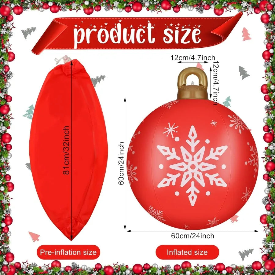 3 Pcs 32 Giant Inflatable Christmas Ball