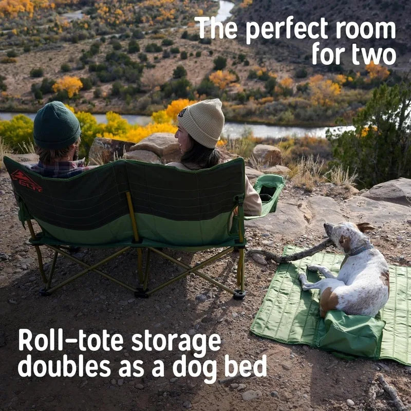 Low Loveseat Double 2 Person Camping Chair