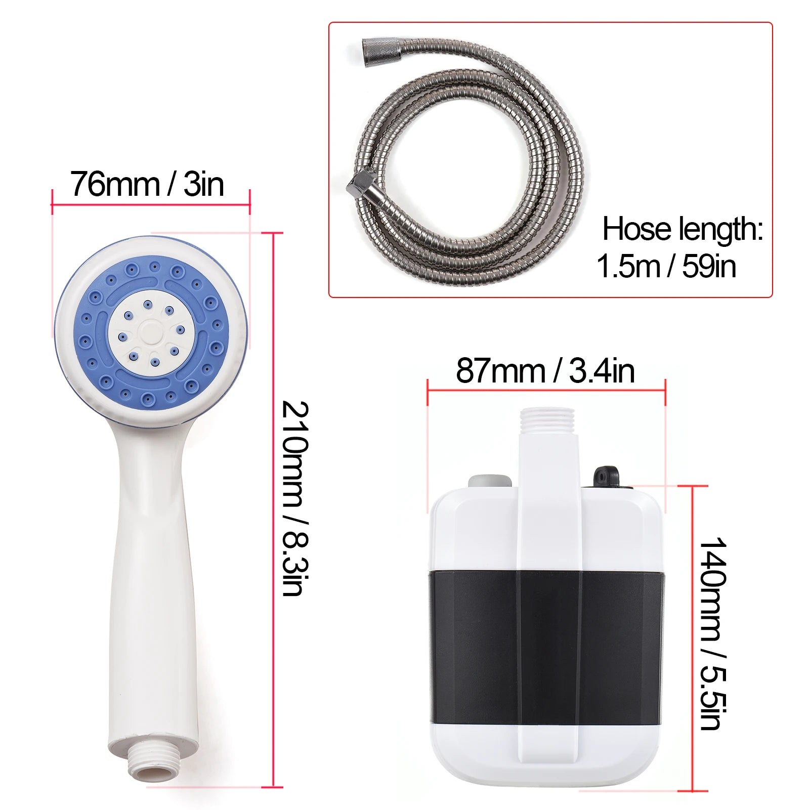 Portable Camping Shower Outdoor USB