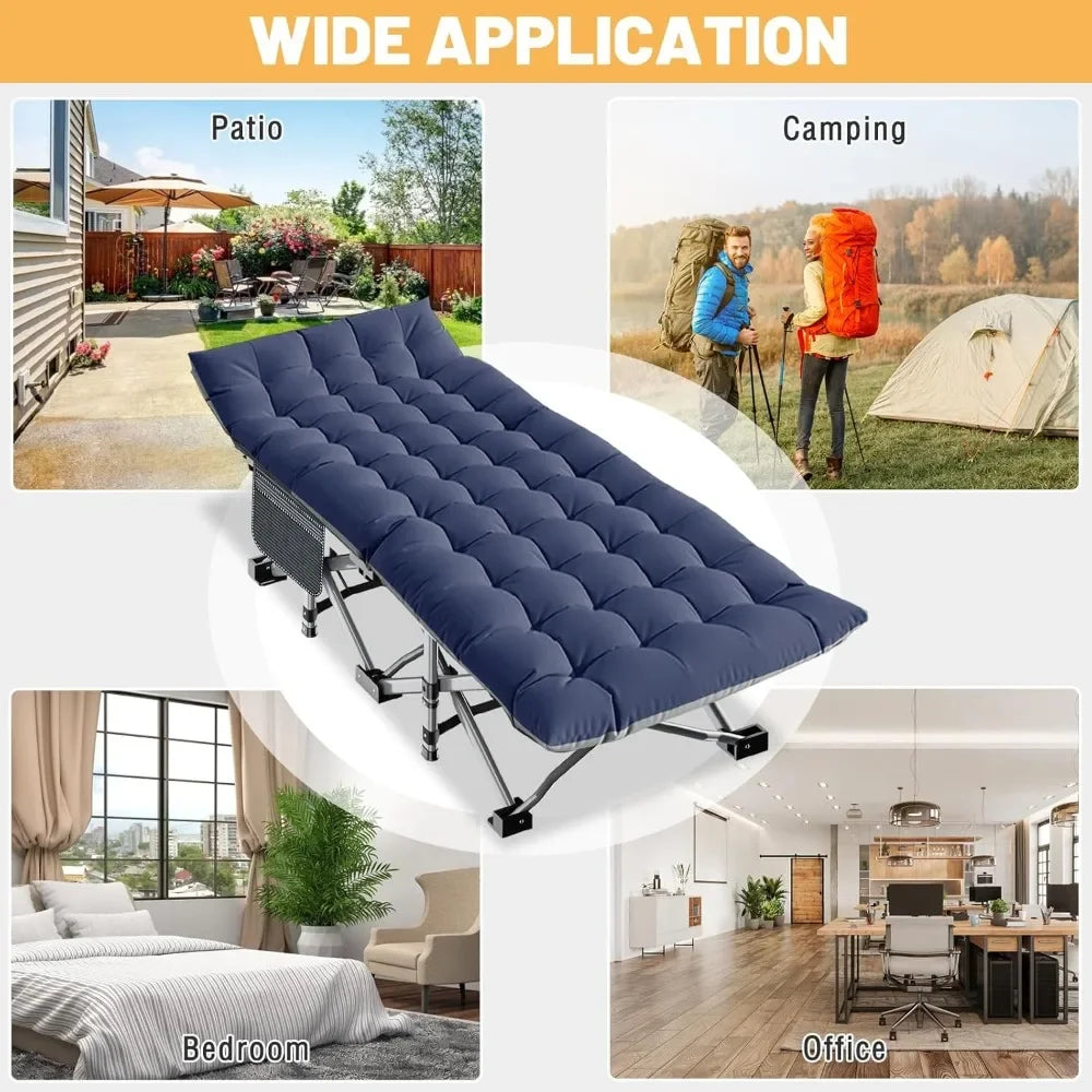 Folding Camping Cot with Mattress,