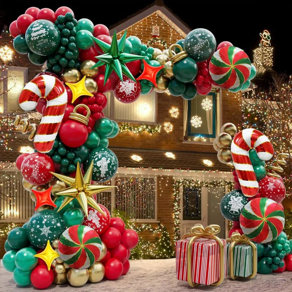 182 PCS Gingerbread Holiday Balloon Arch Kit