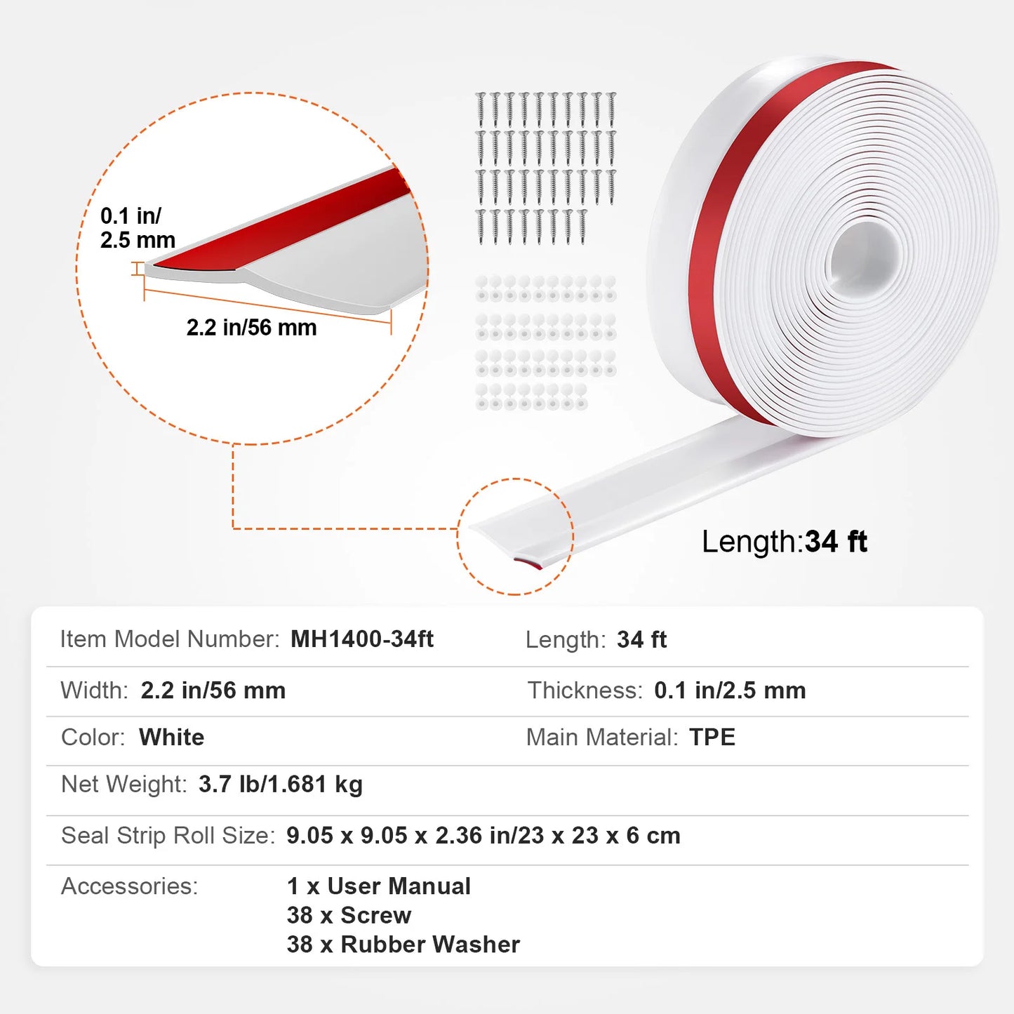 10/12/20 FT Garage Door Threshold Seal Strip