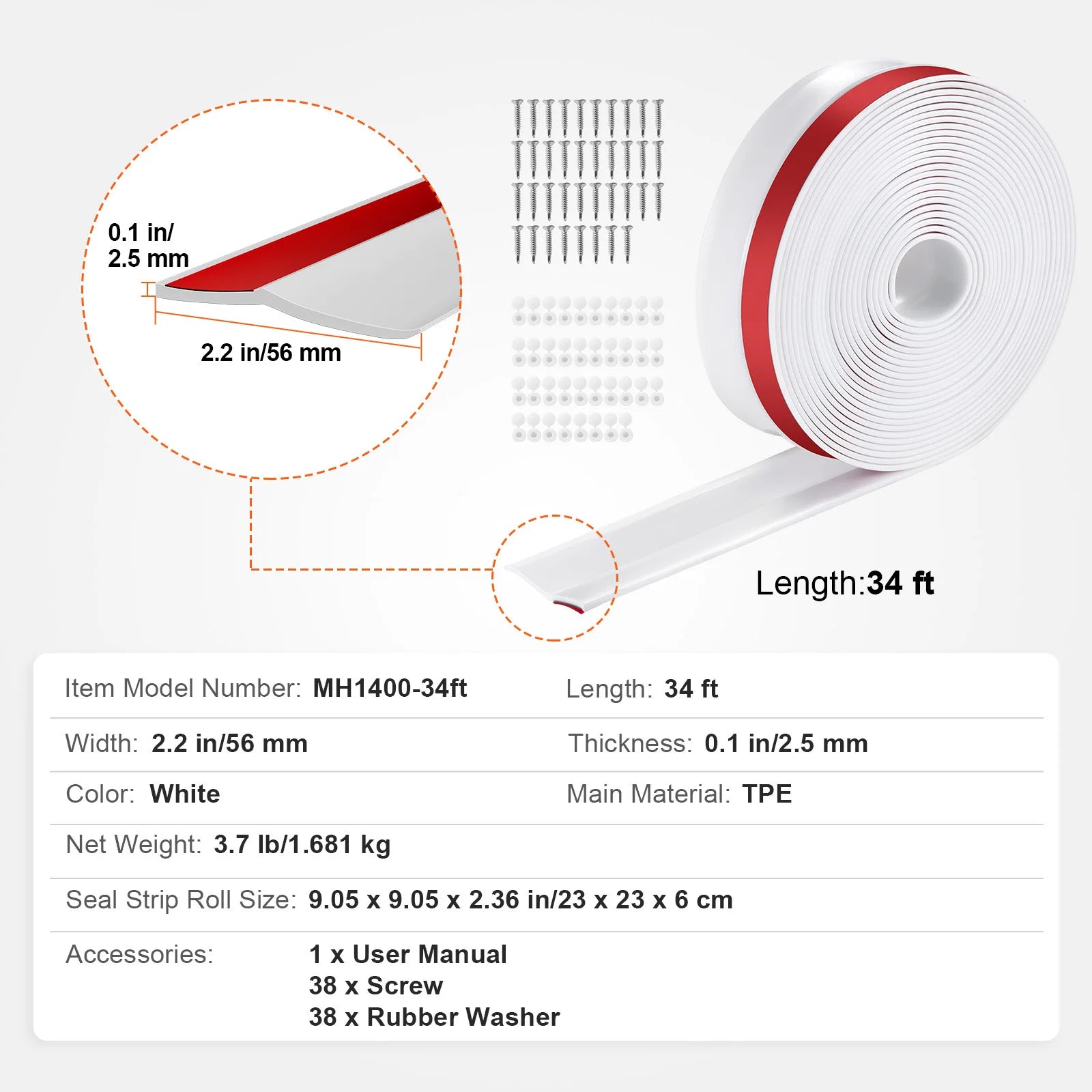 10/12/20 FT Garage Door Threshold Seal Strip