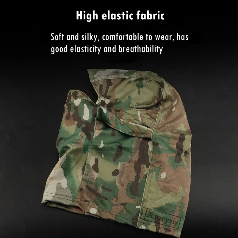 Tactical Mask Outdoor Balaclava Head Hood Silicone