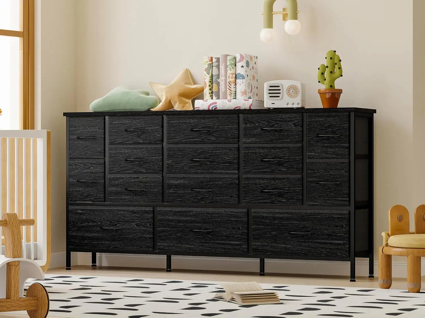 63.3”W TV Stand Dresser, 70''TV Stand with Power Outlets