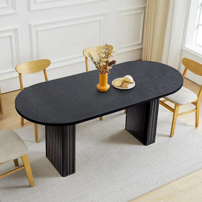 70.8 Inch Kitchen Dining Table for 4-6 People, Oval