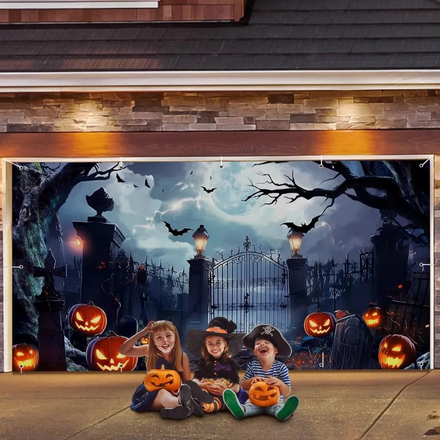 Halloween Garage Door Banner Large