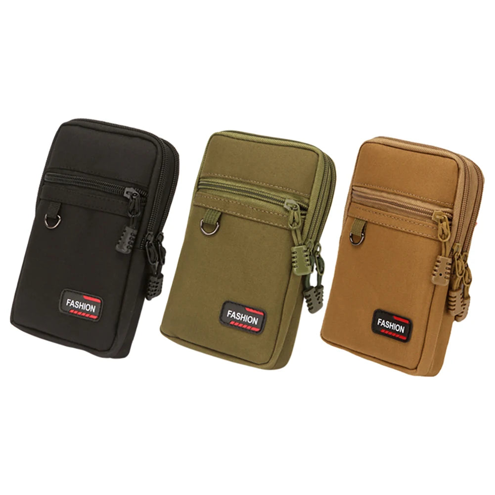 7 Inch Phone Pouch Belt Waist Bag Portable Men Coin Phone Organizer Bag Nylon Wear-resistant for Outdoor Camping Hunting