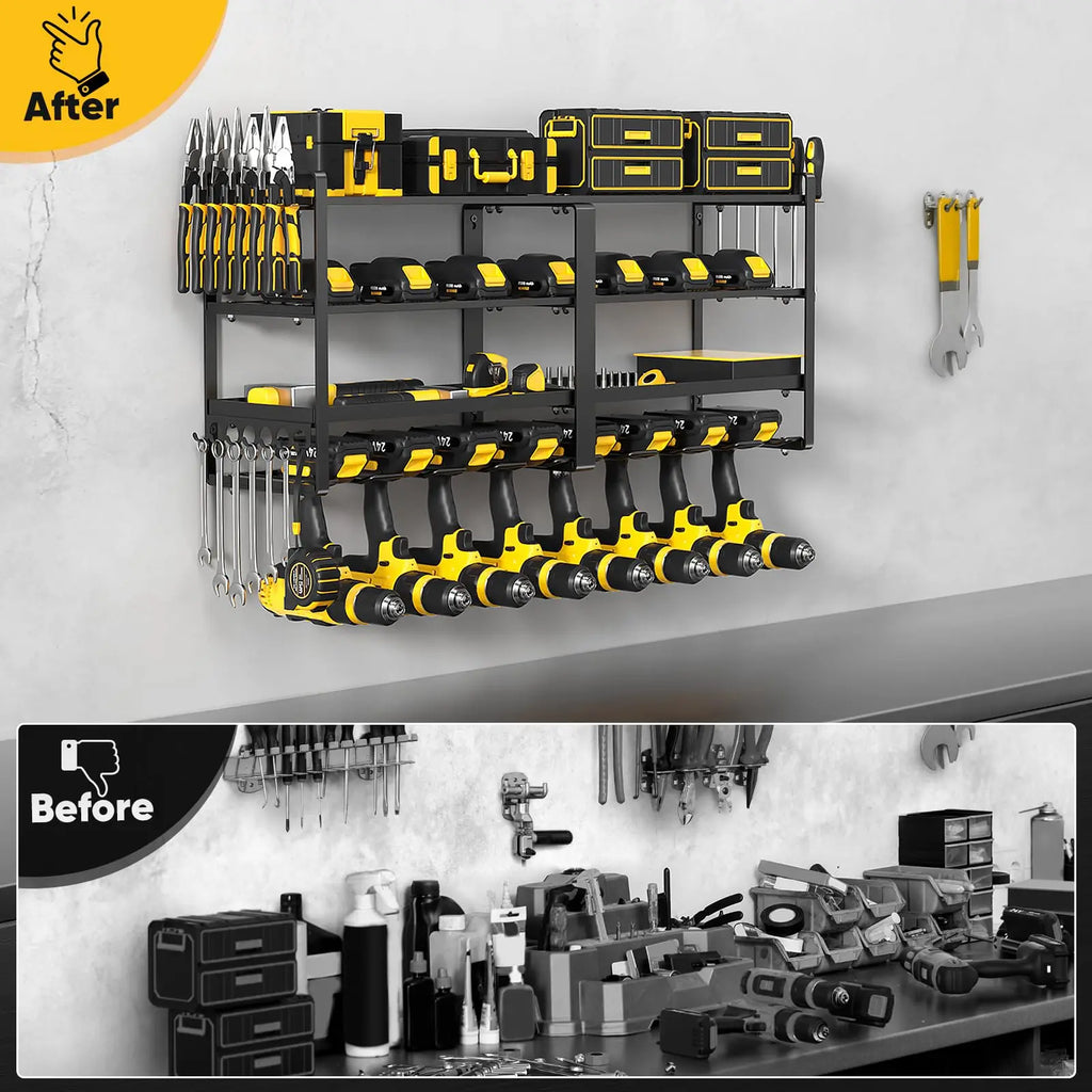 Power Tool Organizer Extended Large Heavy Duty Drill Holder