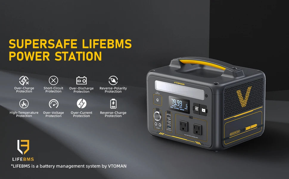 110W Solar Panel included,600W 299Wh LiFePO4 Portable Power Station with Solar Charger for Camp