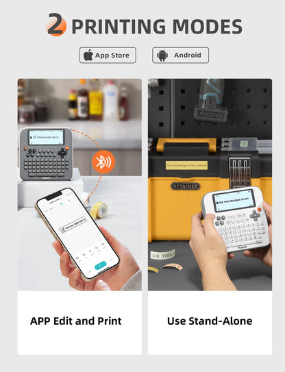 E1 Portable Label Maker - Bluetooth Compatible Thermal Printer