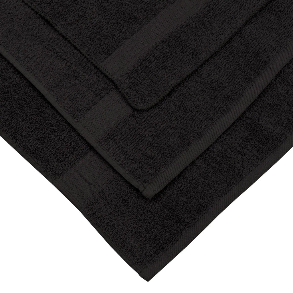 Super Soft and Highly Absorbent Basic Solid Towel Set,Black