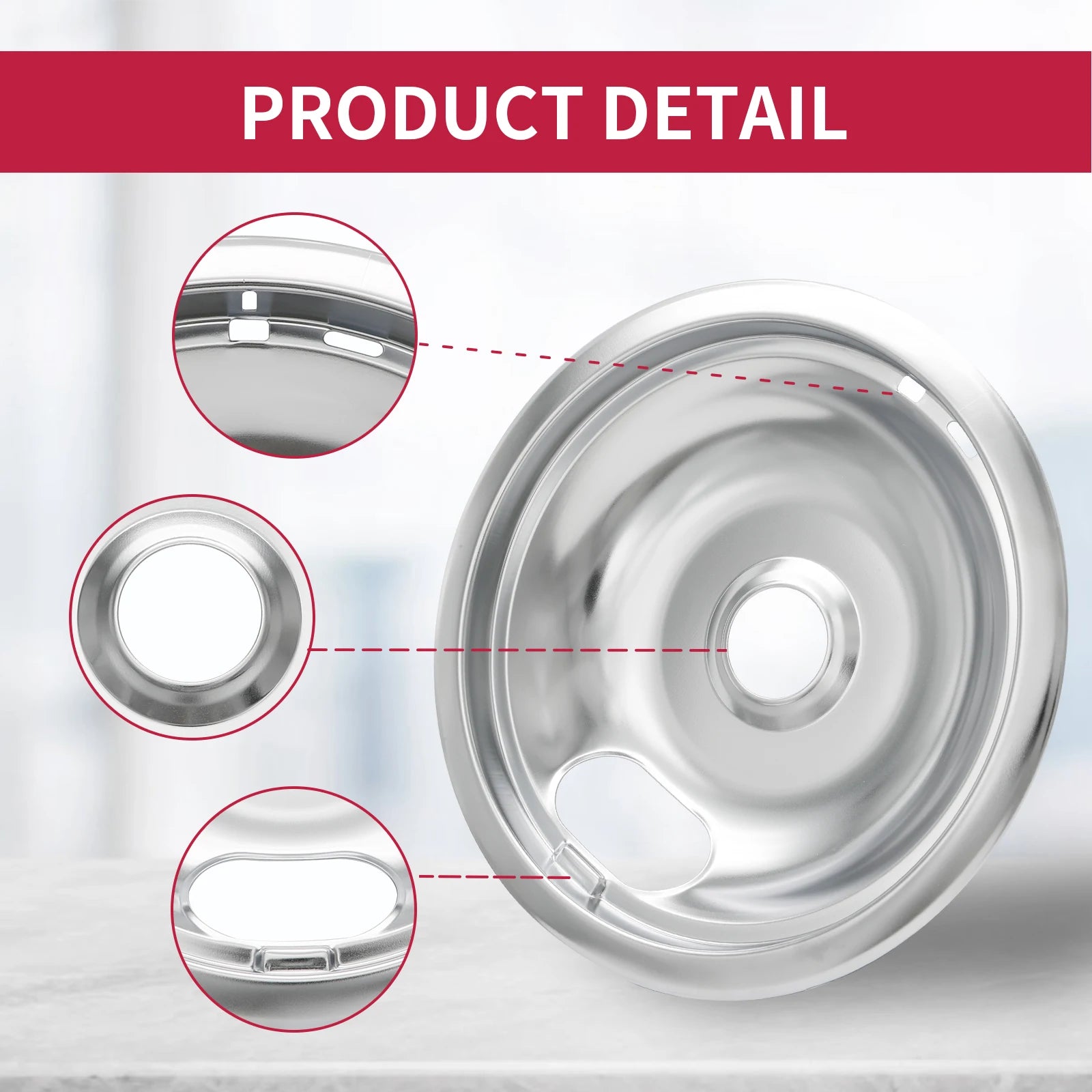 Stove Burner Drip Pans for Whirlpool Electric Range