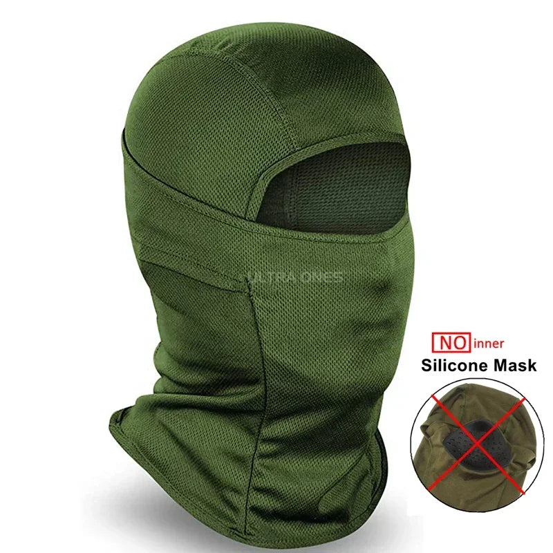 Tactical Mask Outdoor Balaclava Head Hood Silicone