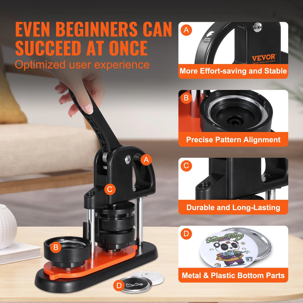 Button Maker 25/32/58 Pin Maker with Button Parts