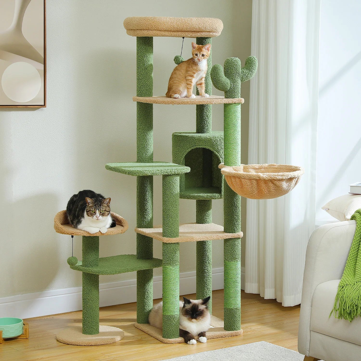 Multi-Level Cat Tree with Scratching Post