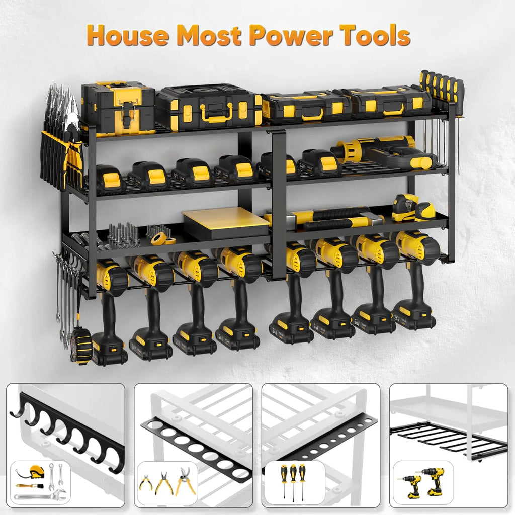 Power Tool Organizer Extended Large Heavy Duty Drill Holder
