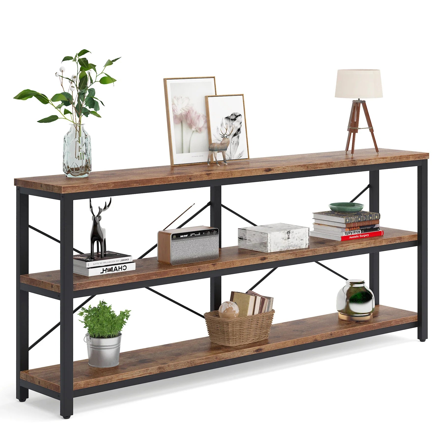 3-Tier Console Table, 70.9"