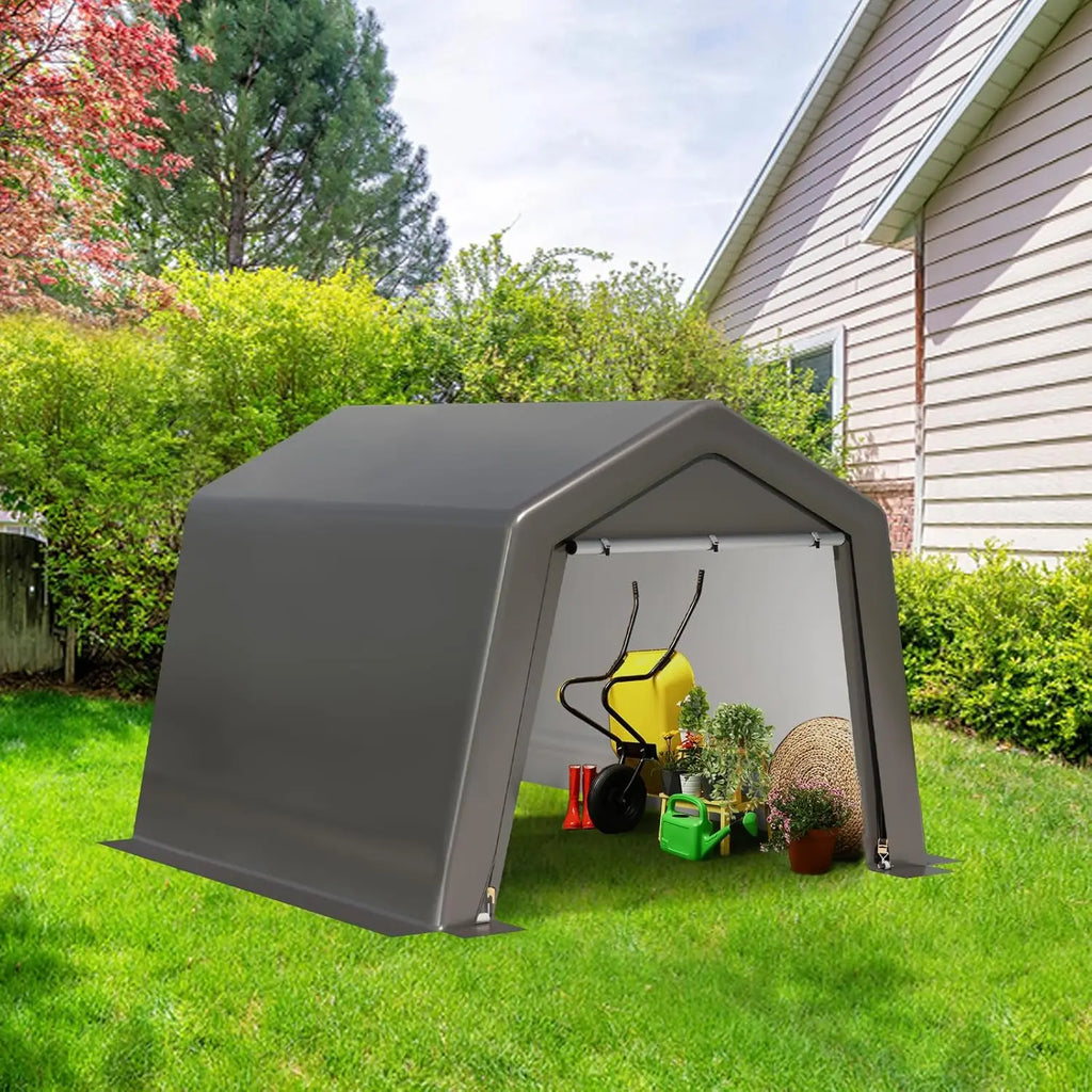 Grey Outdoor Storage Shed
